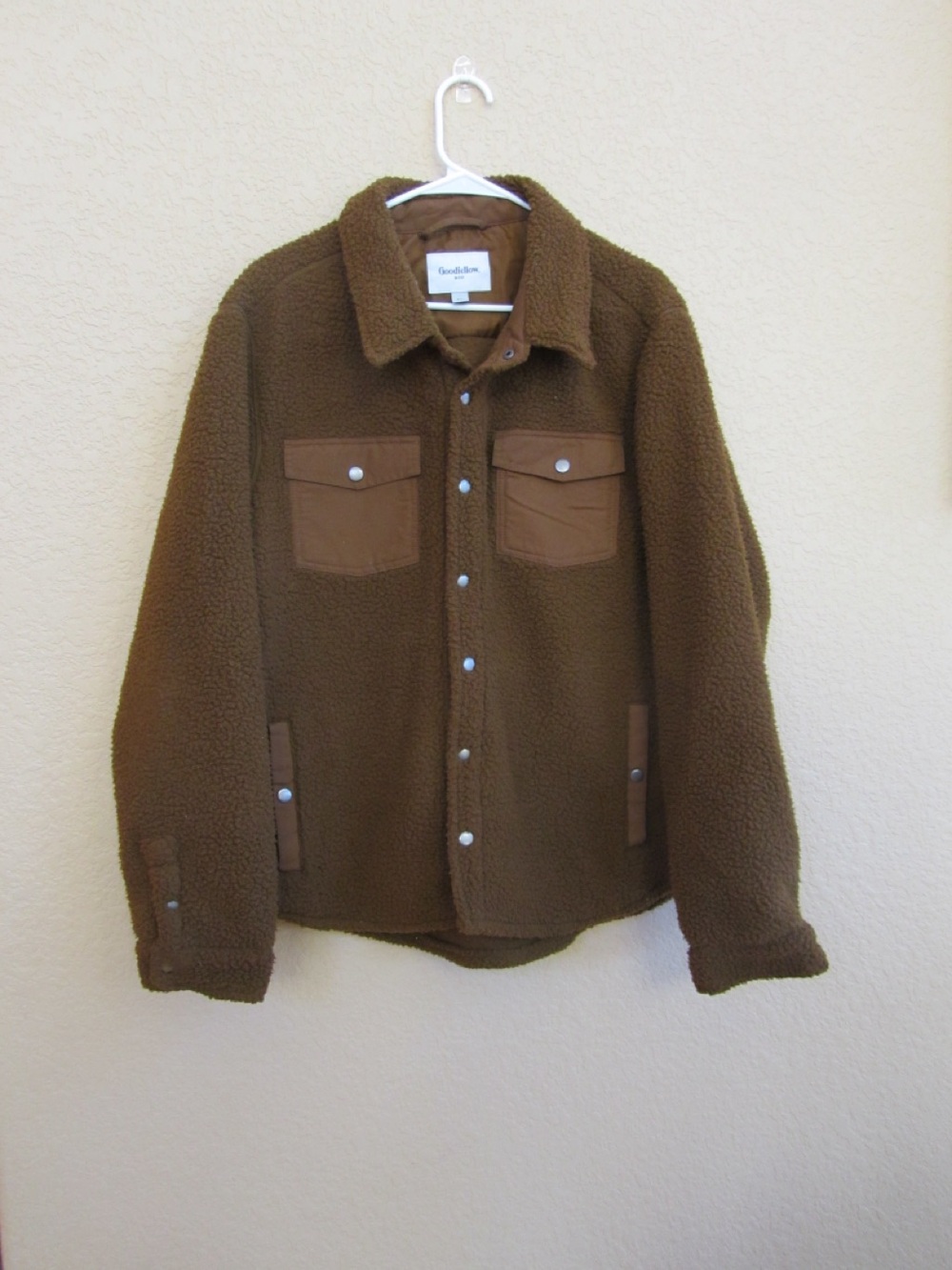 Goodfellow & Co Brown Fleece Shirt Jacket